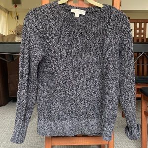 Black Michael Kors cotton blend cable-knit sweater